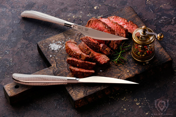 Tasty 4 Piece Stainless Steel Steak Knife Set, Serrated Edge