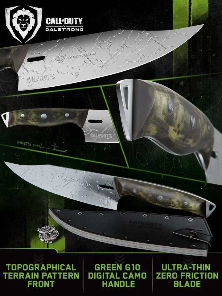 Dalstrong call of duty series 8 inch chef knife specification.