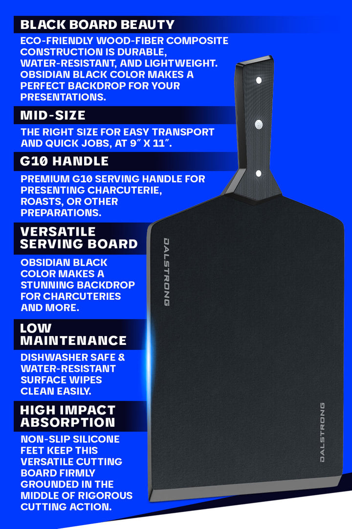 Dalstrong infinity series fibre cutting board medium size specification.