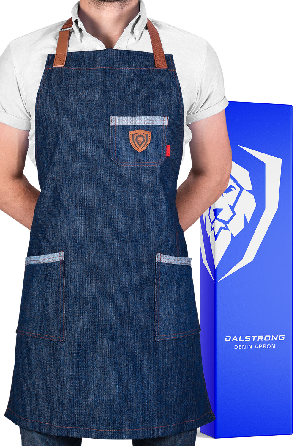 Chef Apron – Denim or Twill - Cotton Straps - Smart Pockets - Pro Chef,  Cook, Barista, Bartender