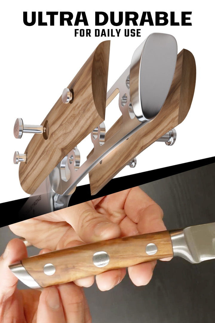 4-Piece Steak Knife Set 5" | Olive Wood Handle | Gladiator Series | Dalstrong ©