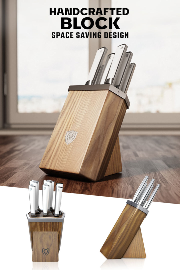 8-Piece Knife Block Set | White Handle | Vanquish Series | NSF Certified | Dalstrong ©