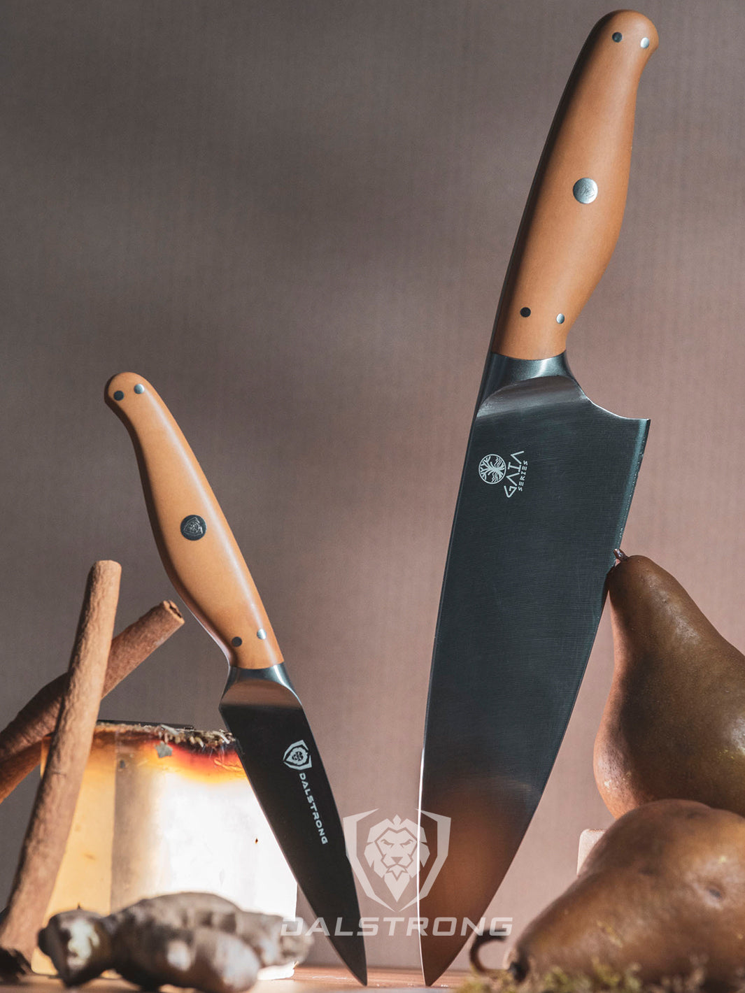 3-Piece Knife Set | Chef - Santoku - Paring | Sustainable and Earth-friendly Material | Gaia Series | Dalstrong ©