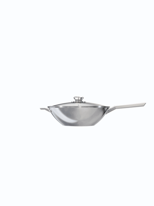 Dalstrong oberon series eterna non-stick 12 inch frying pan wok in all angles.