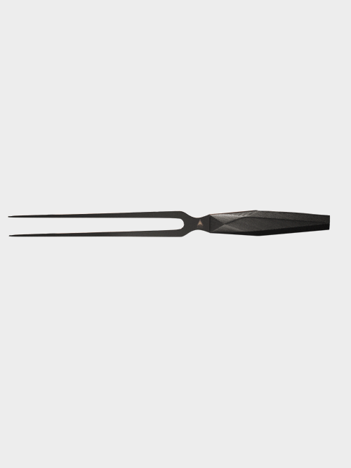 Dalstrong shadow black series 8.5 inch meat fork in all angles.