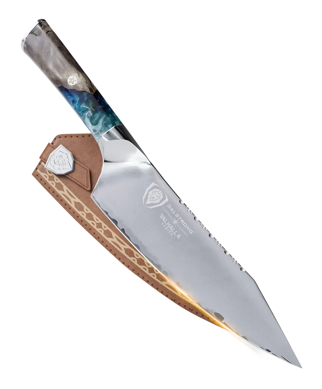 9.5″ Chef’s Knife with leather sheath