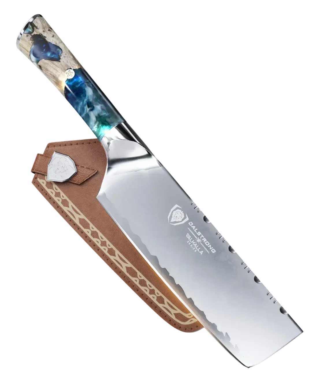 7″ Nakiri with leather sheath
