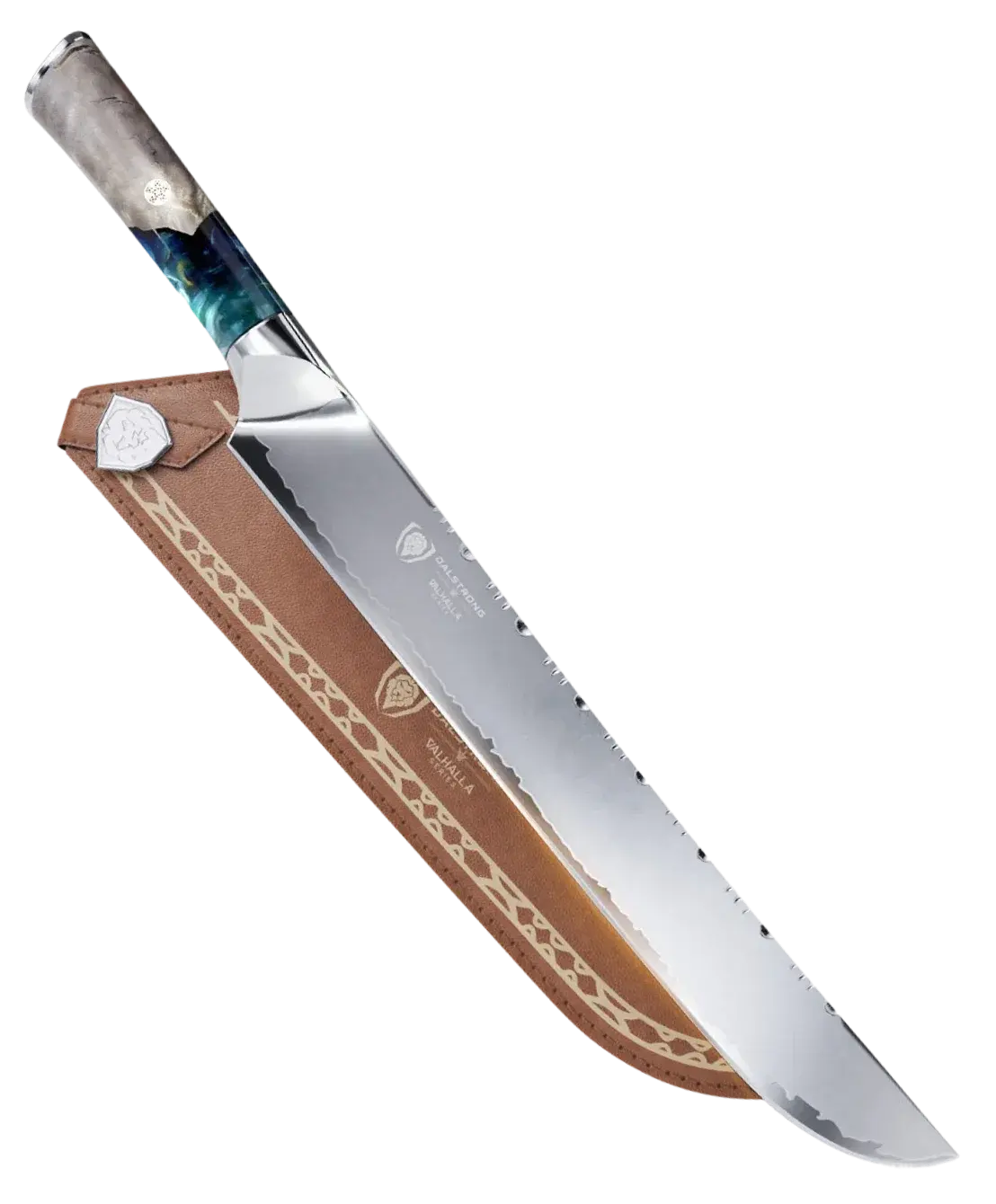 12″ Slicing & Carving Knife with leather sheath