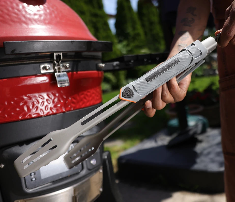 <h6>Serious gear, tuned for long-haul use.</h6><p>Most heavy-duty grill tools come with the bulk to match. These don't. The handle and head are engineered together to give you the heft you want at the head and the lightness you need at the wrist.</p>