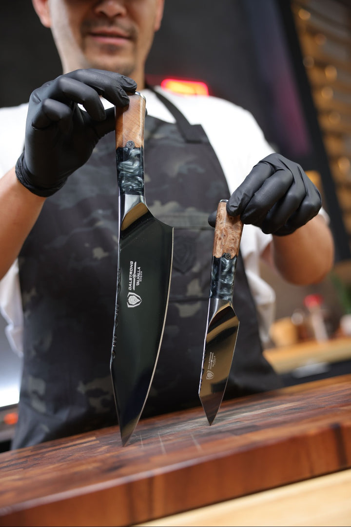 2 Piece Set | Chef Knife & Paring Knife | Valhalla Series | Ravenstone Edition | Dalstrong ©