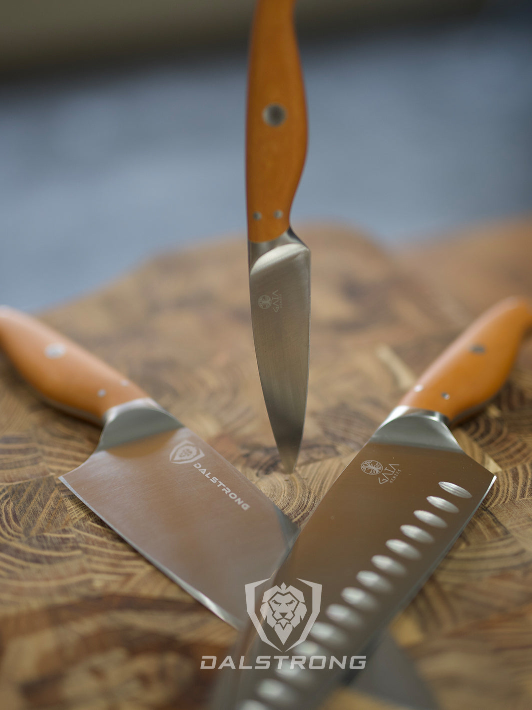 3-Piece Knife Set | Chef - Santoku - Paring | Sustainable and Earth-friendly Material | Gaia Series | Dalstrong © 8