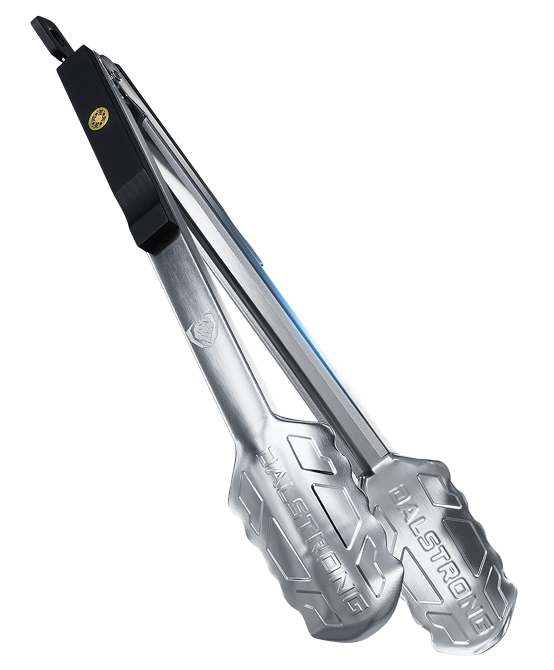 Food Tongs 12" | Stainless Steel Arms & Scalloped Tips | Dalstrong ©