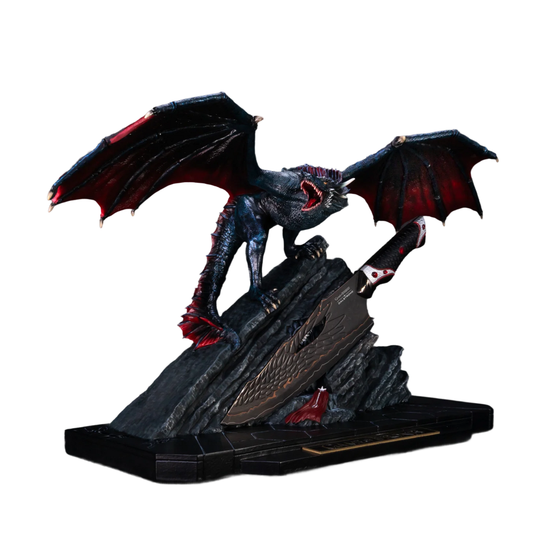 Game of Thrones™ x StudioForge™ | Drogon's Fury™ | 8.5” Collector’s Chef Knife & Sculpted Display Stand