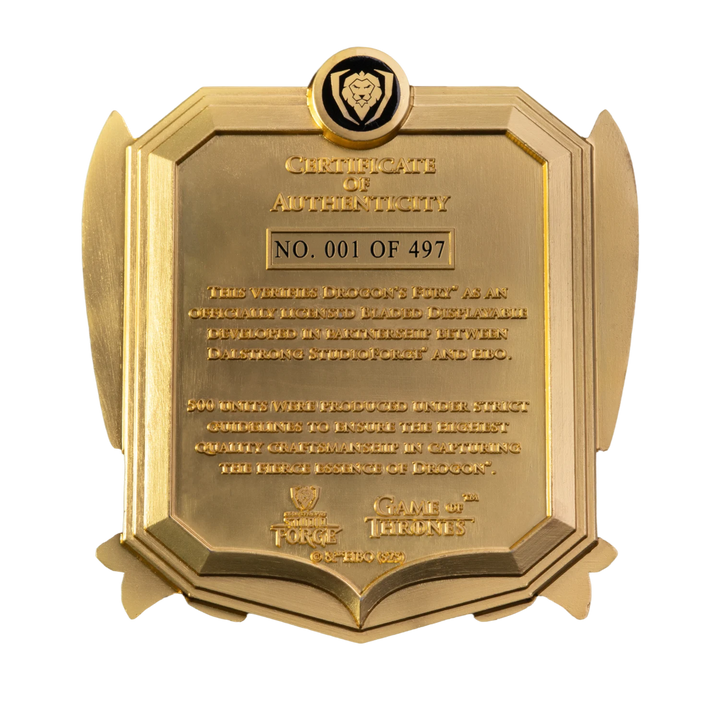 Game of Thrones™ x StudioForge™ | Drogon's Fury™ | 8.5” Collector’s Chef Knife & Sculpted Display Stand