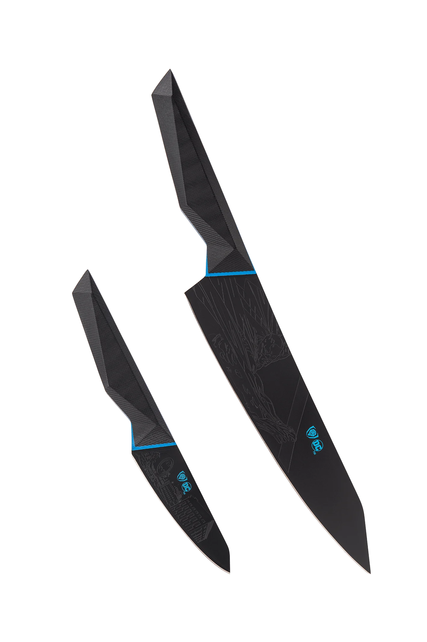 2 Piece Set | 8" Chef's Knife & 3.75" Paring Knife | Batman™ Edition | Shadow Black Series | Dalstrong ©