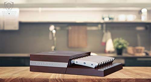 8-Piece Steak Knife Set | White ABS Handles with Storage Block | Gladiator Series | Knives NSF Certified | Dalstrong © 9