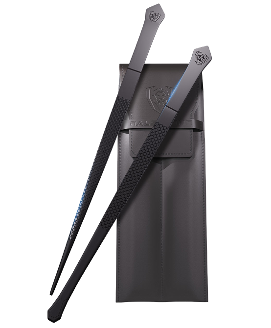 2 Piece Plating Tweezer Set | 10.5" Straight + 10.5" Straight Wide Tip | Professional Set | Dalstrong ©