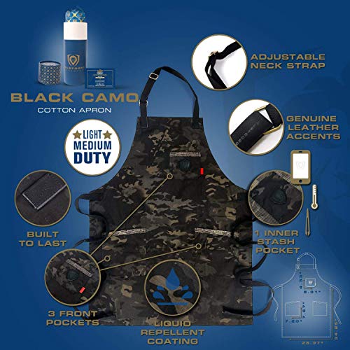 The Kitchen Rambo | Dark Camo Professional Chef's Kitchen Apron | Dalstrong © 3
