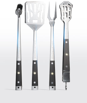 Tongs, Spatula, Fork, Silicone Brush 