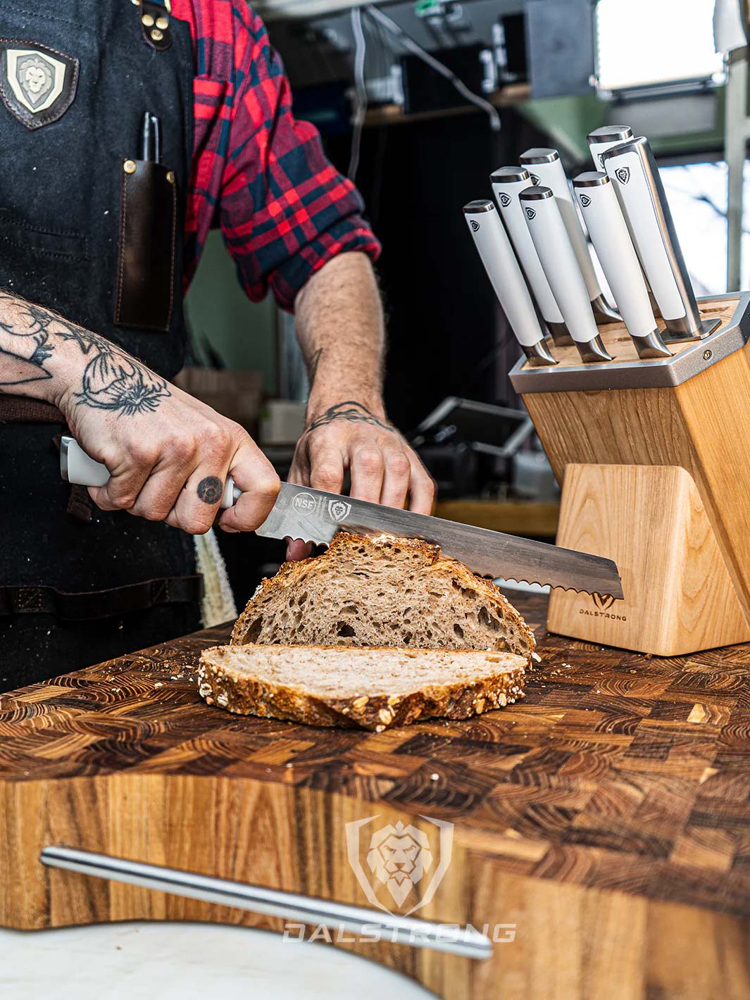 8-Piece Knife Block Set | White Handle | Vanquish Series | NSF Certified | Dalstrong © 11