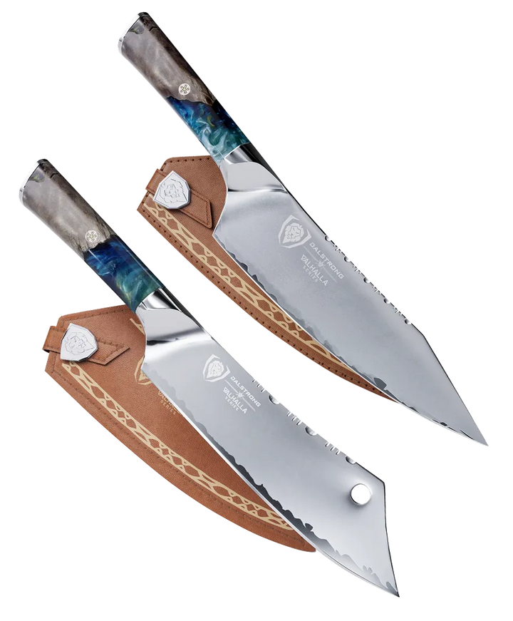 The Valhalla Series Bundle | 8" Chef Knife + 8" Chef & Crixus Hybrid Knife
