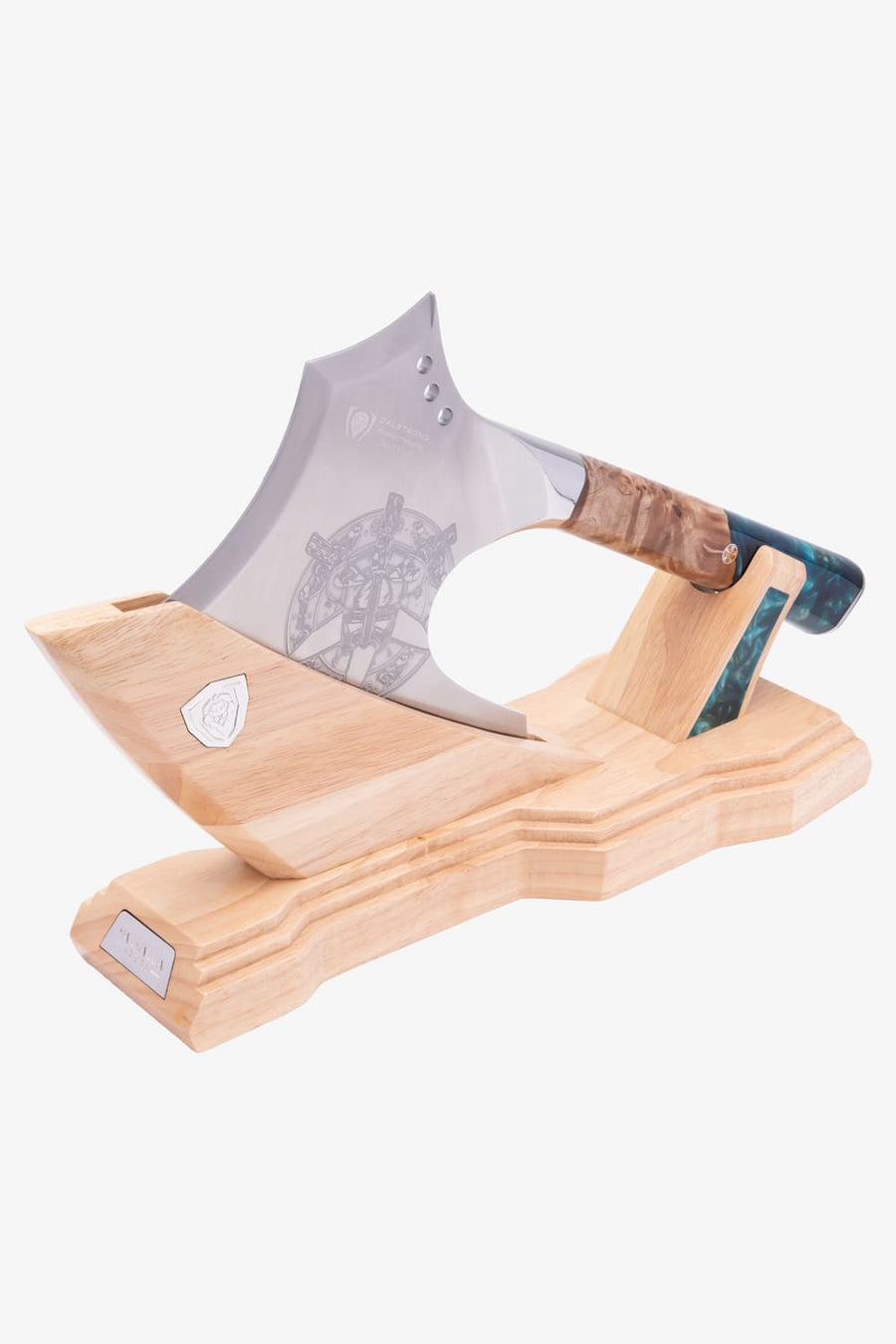 Valhalla Meat Axe with its display stand