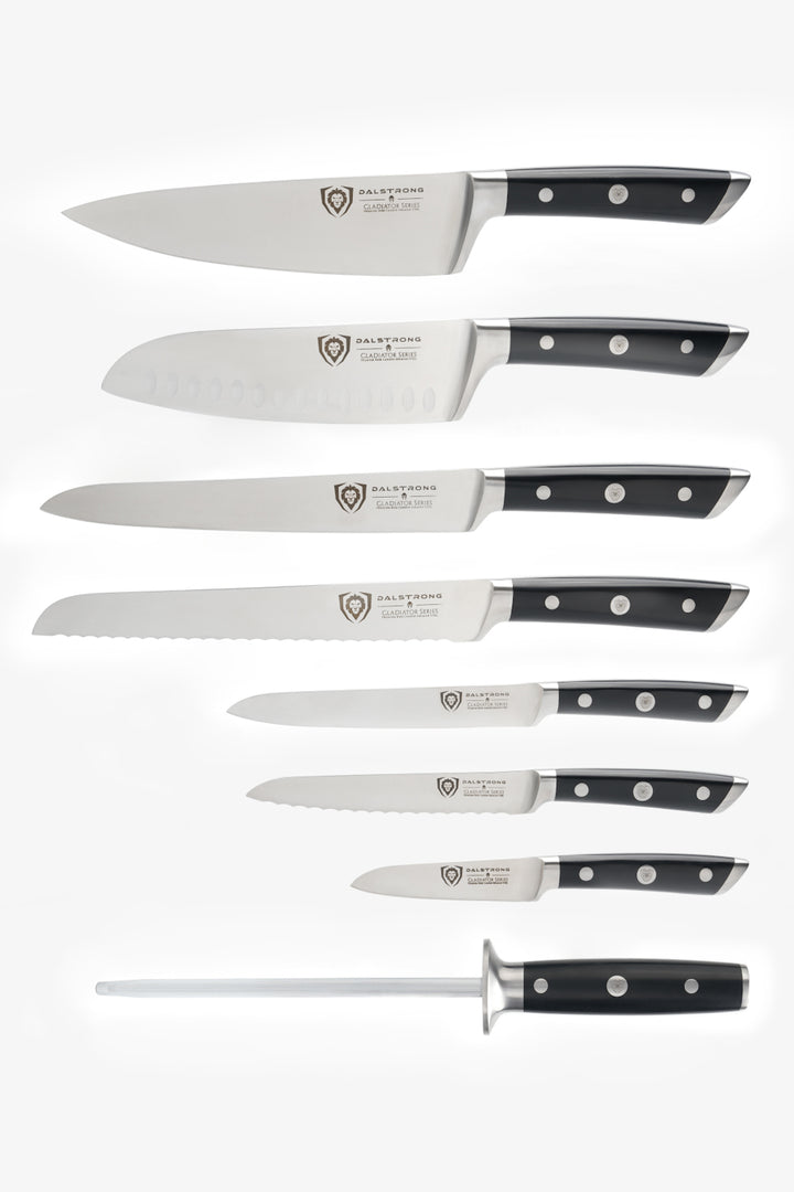 8-Piece Knife Block Set | Gladiator Series | Knives NSF Certified | Dalstrong ©