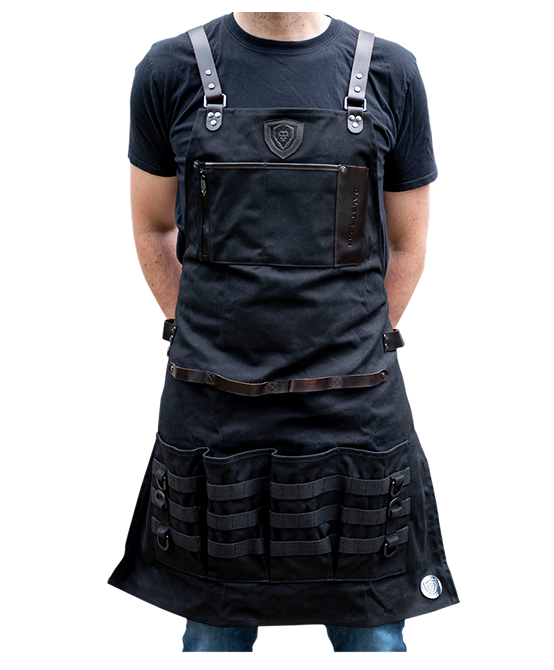 BBQ Apron |  Heavy-Duty Waxed Canvas | Professional Chef's Kitchen Apron | Dalstrong ©