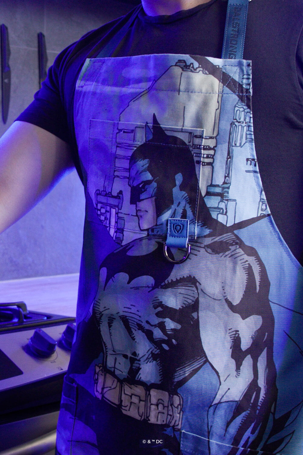 Chef's Apron | Batman™ Edition | Blue Legend | 100% Breathable Cotton | Dalstrong ©