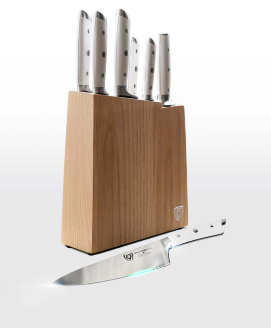 8-Piece Knife Block Set White 