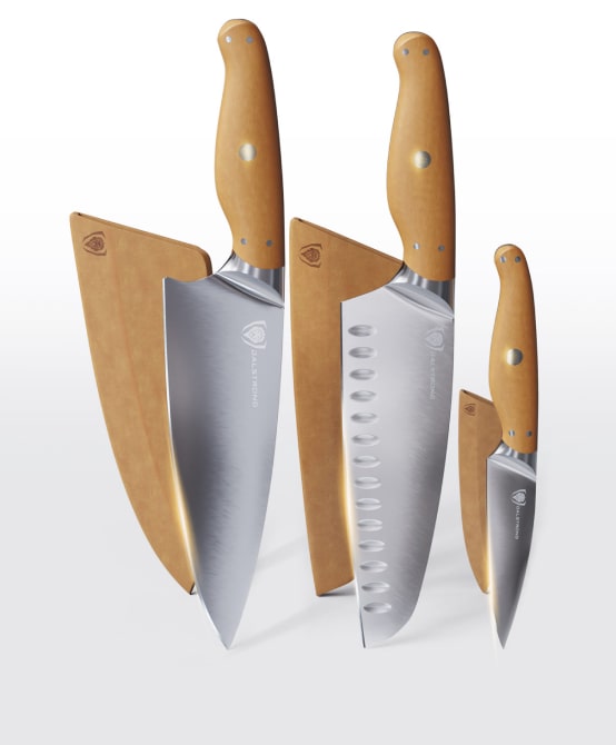 Gaia Series _ 3-Piece Knife Set | Chef - Santoku - Paring | Sustainable and Earth-friendly Material | Gaia Series | Dalstrong © _ 1