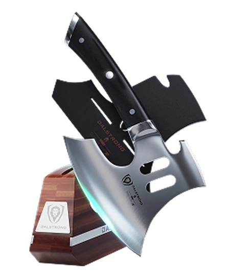 Meat Chopper 8" with Acacia Wood Stand 