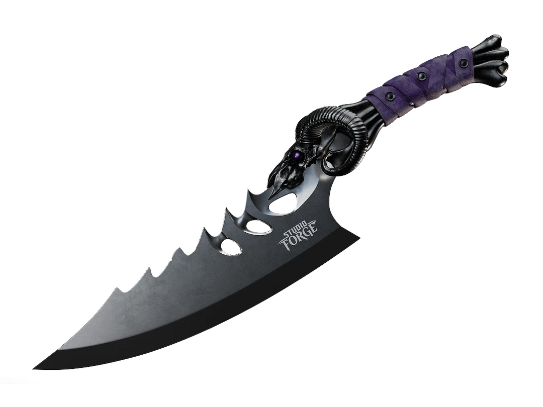 Masters of The Universe™ x StudioForge™ | SNAKE MOUNTAIN™ EDITION: The Blade of Havoc™ | 8” Collector’s Chef Knife & Display Stand - 2