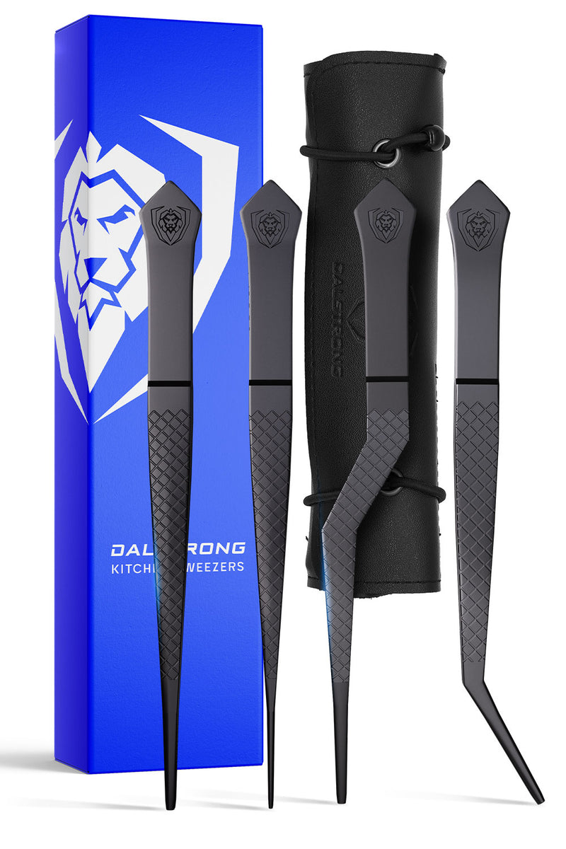 4 Piece Plating Tweezers Set 6.5"