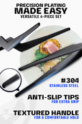 4 Piece Plating Tweezers Set 6.5"