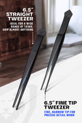 4 Piece Plating Tweezers Set 6.5"
