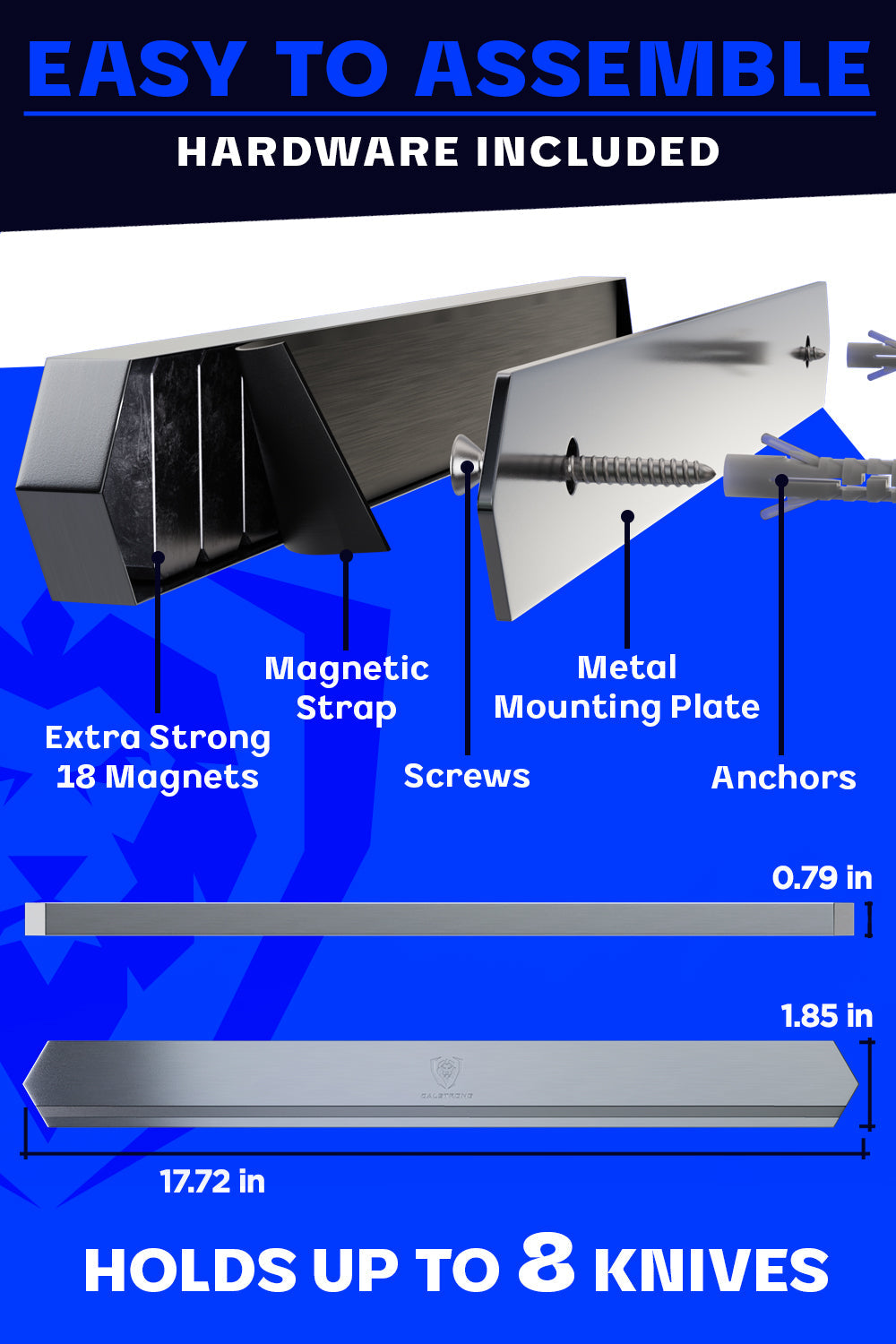 Magnetic Bar Stainless | Wall Knife Holder | Dalstrong © 8