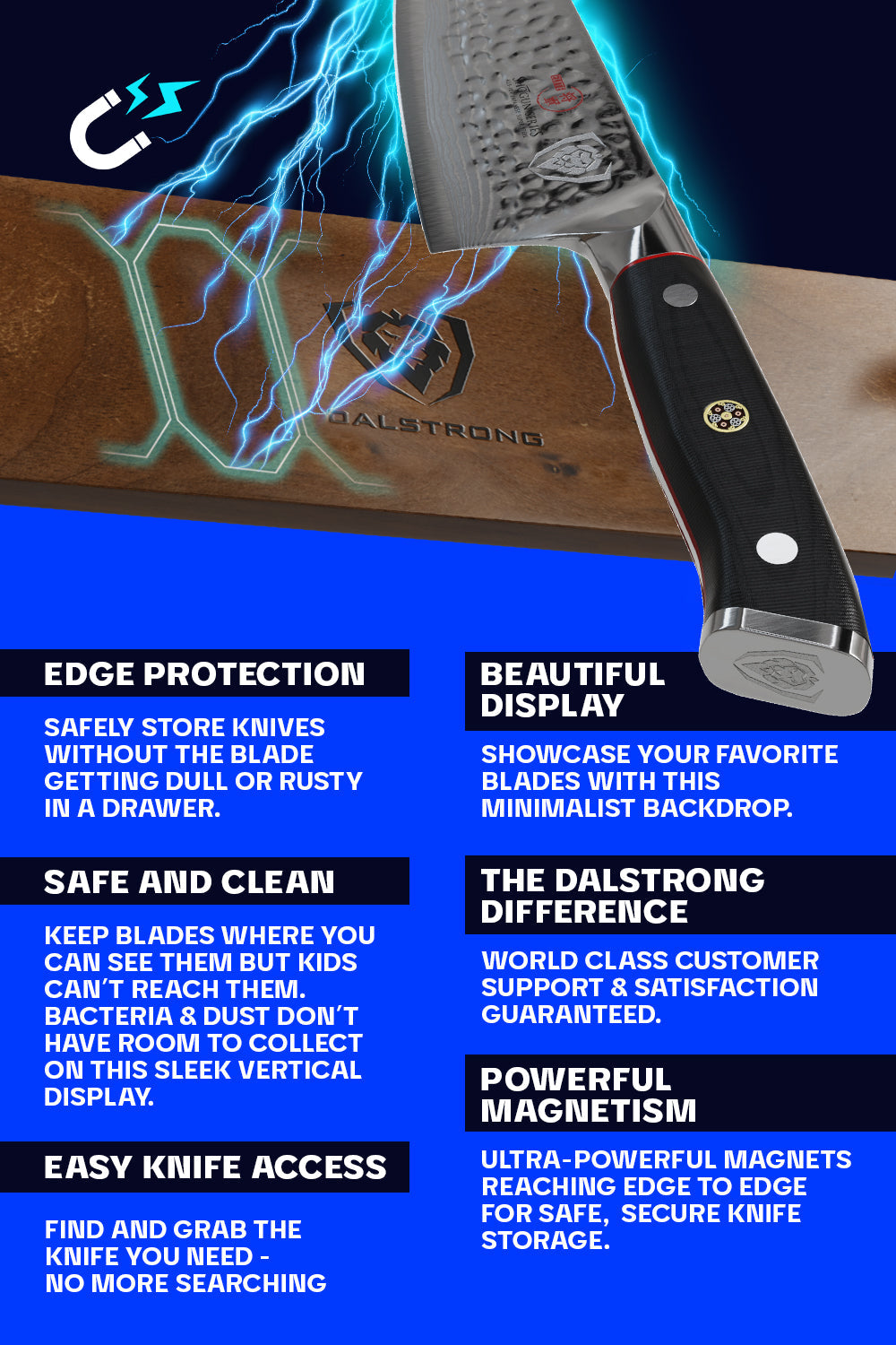 Magnetic Bar Walnut | Wall Knife Holder | Dalstrong © 7