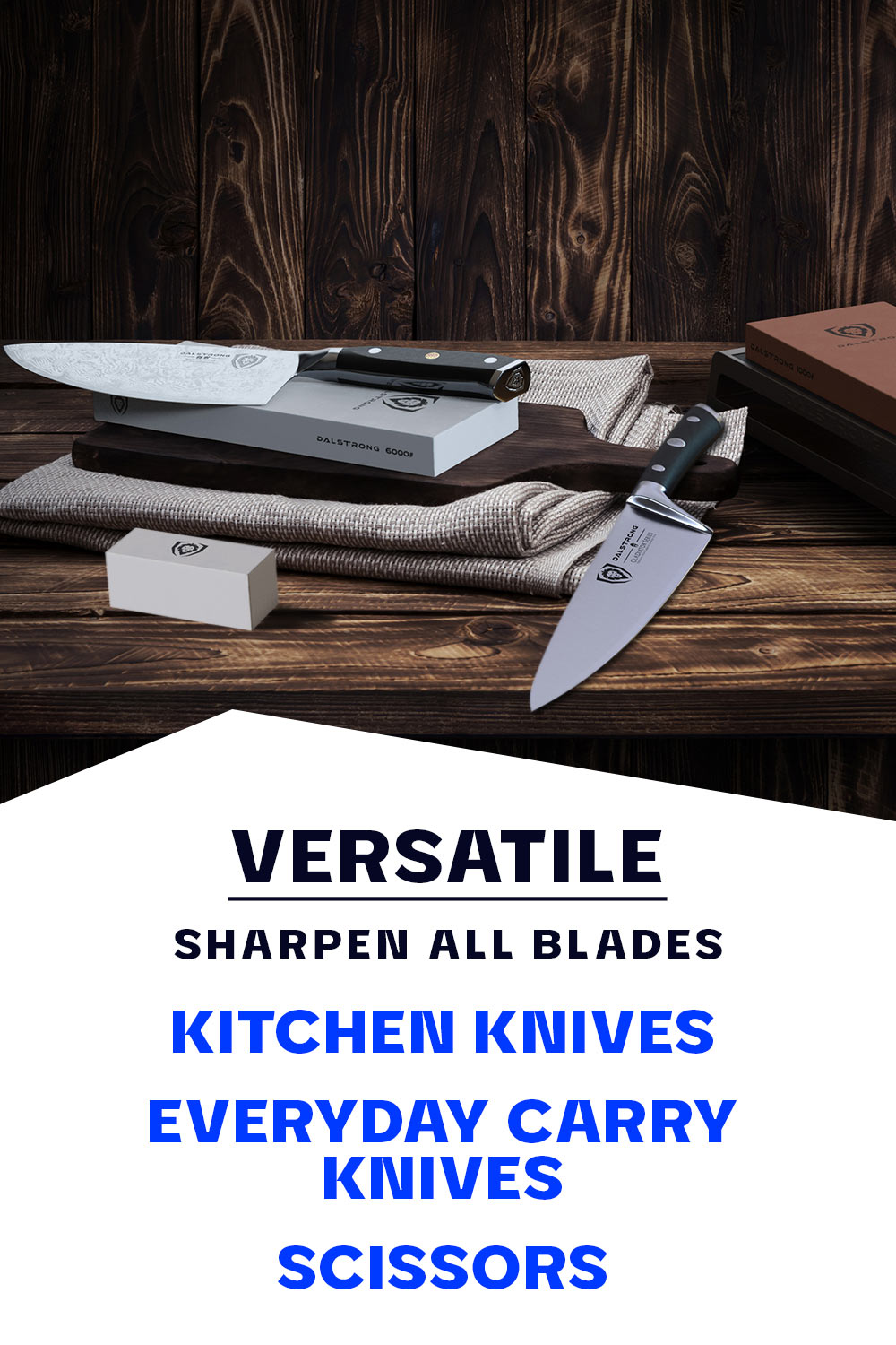 Dalstrong Premium Whetstone Kit #400/#1000 Knife Sharpening Set