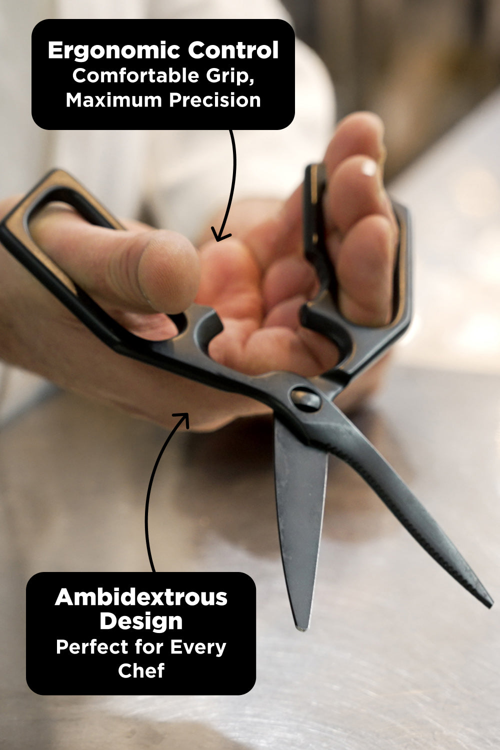 Procook Scissors Black Stainless Steel Edition