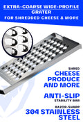 Professional Extra Coarse Wide Cheese Grater