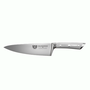 Chef's Knife 8" | Glacial White Handle | Gladiator Series | NSF Certified | Dalstrong © 9