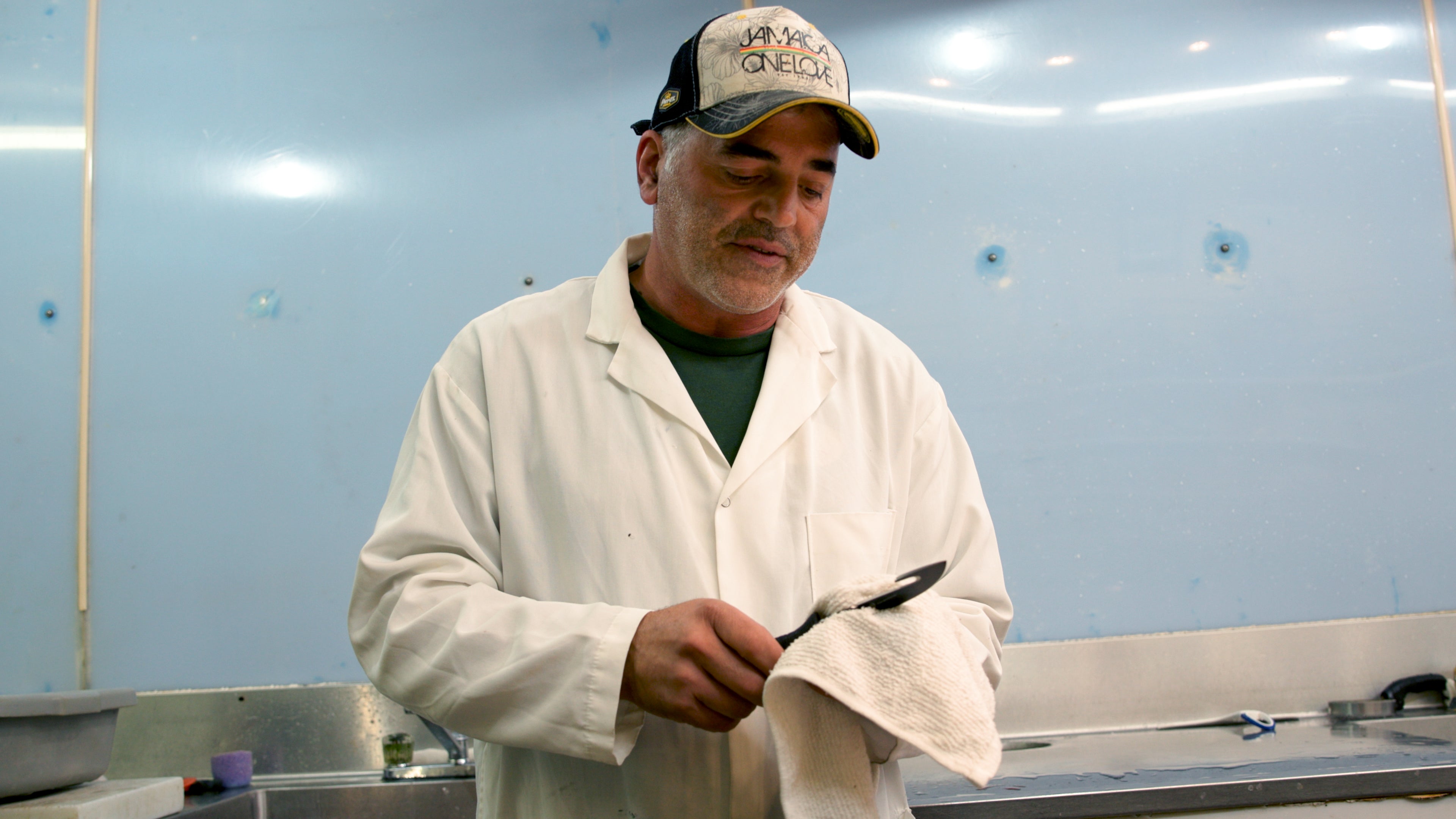 content: Fish Monger Carlos