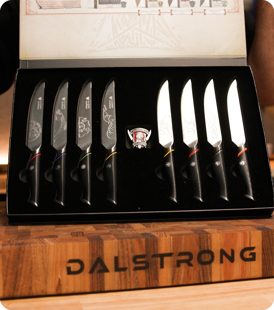 <h6>Breakthrough Culinary Tools™, inspired by our favorite worlds.</h6><p>Dalstrong Culinary Collectibles infuse our world-class culinary design with a twist of the things that inspire us. Movies, music, art – the cult hits, the pop culture icons, and all things collectible and displayable.</p><p></p><h6>It’s better with Dalstrong.</h6><p>Dalstrong is a team of chefs, engineers and designers who make culinary tools that heighten the cooking experience, inspire dedication to the craft, and unlock limitless confidence. </p>