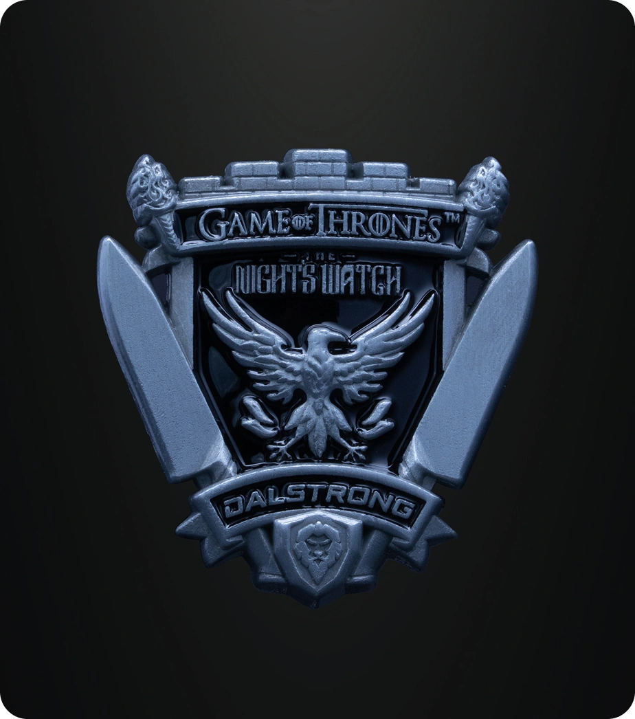 <h6>Bring honor to your brothers.</h6><p>Each knife comes with an exclusive collector pin. Add it to your Officially Licensed Dalstrong Culinary Collectible collection.</p>
