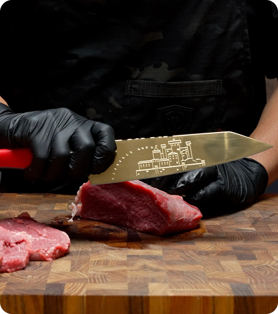 <h6>Crafted by fans like us, for fans like you</h6><p>Masterfully forged from premium imported materials, these knives not only delight fans in their appearance, but in power, precision and lasting quality. </p><p></p><h6>Immerse yourself</h6><p>Transport yourself to the sprawling landscapes, high seas, and fabled strongholds of Westero and revel in the thrill of the saga in your own kitchen or dining table.</p>