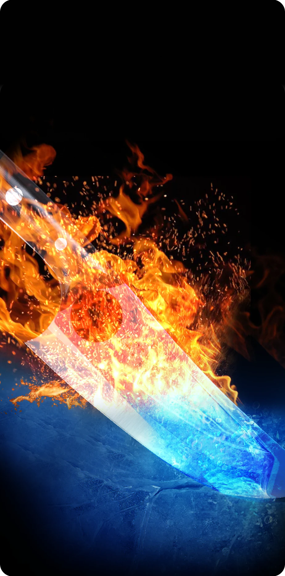 <p><strong>Heat hardened.</strong><br/><br/>Every blade is exposed to extreme heat to drastically enhance its hardness and toughness.</p>