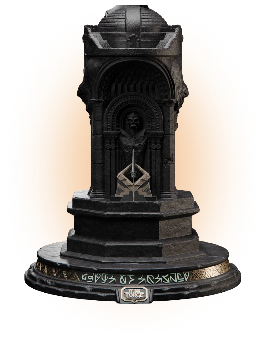 Masters of The Universe™ x StudioForge™ | CASTLE GRAYSKULL™  EDITION: Blade of Eternia™ | 8” Collector’s Chef Knife & Display Stand