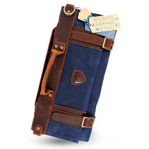 12oz Heavy Duty Canvas & Leather | Blue | Nomad Knife Roll | Dalstrong ©