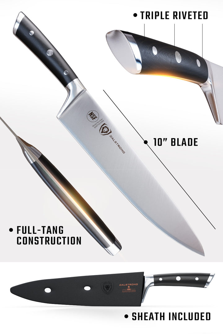 Chef's Knife 10" | Gladiator Series | NSF Certified | Dalstrong © 4